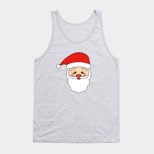 Funny Santa Claus Hat And Beard Tank Top